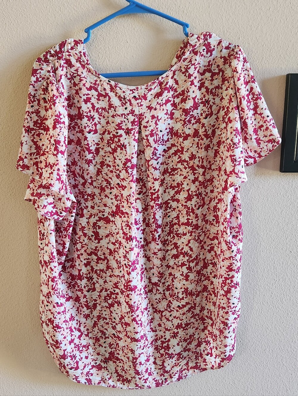 NYDJ Pink Floral Blouse L - Picture 3 of 4